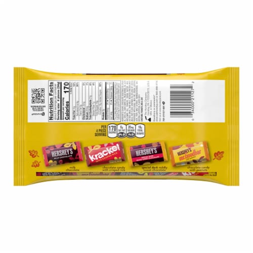 HERSHEY'S Miniatures Assorted Chocolate Halloween Candy Bag Perspective: left