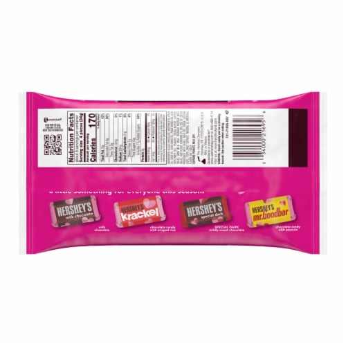 HERSHEY'S Miniatures Assorted Chocolate Valentine Candy Bag Perspective: left