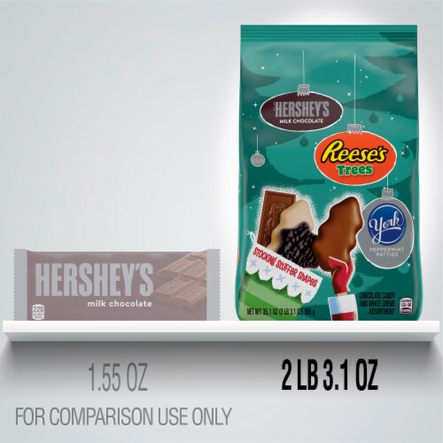 Hershey's Holiday Stocking Stuffer Shapes Chocolate Assortment Perspective: left