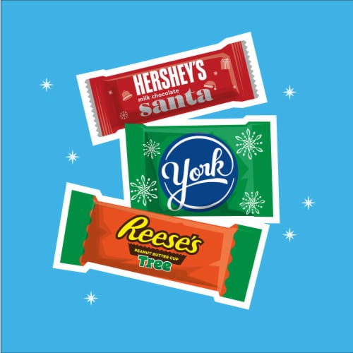 HERSHEY'S REESE'S and YORK Assorted Flavored Christmas Candy Variety Bag Perspective: left