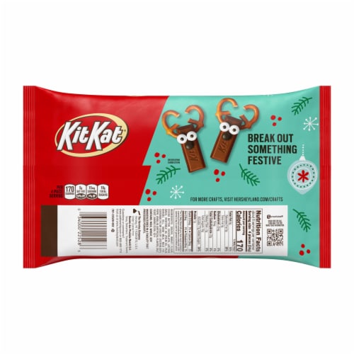 KIT KAT® Miniatures Milk Chocolate Wafer Christmas Candy Bag Perspective: left