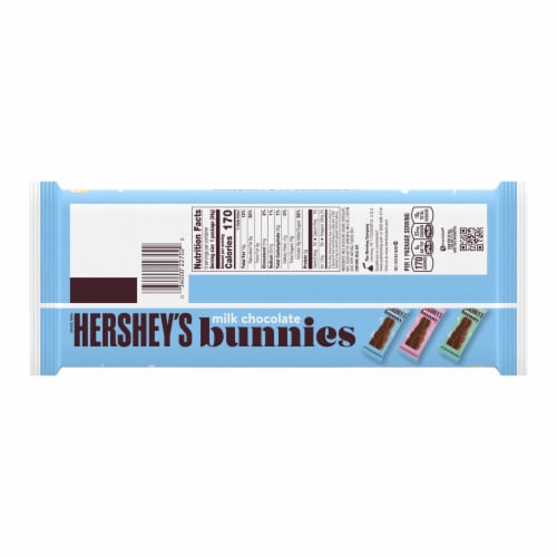 HERSHEY'S Milk Chocolate Bunnies Easter Candy Packs Perspective: left