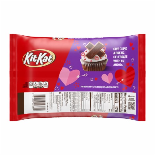KIT KAT® Miniatures Milk Chocolate Wafer Valentine Candy Bag Perspective: left