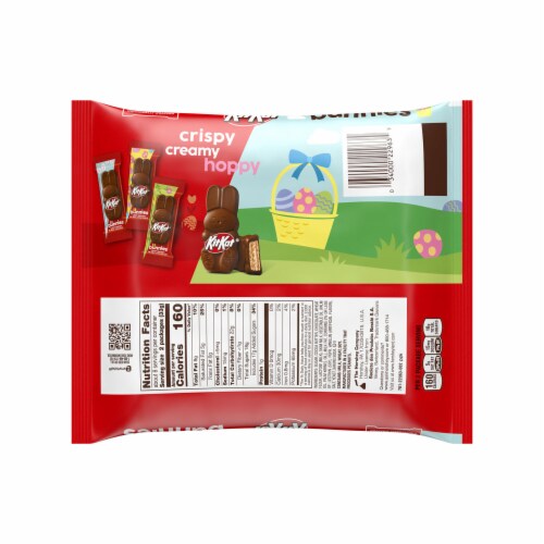 KIT KAT® Milk Chocolate Wafer Snack Size Bunnies Easter Candy Bag Perspective: left