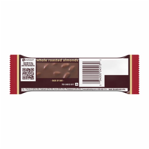 HERSHEY'S SPECIAL DARK Chocolate with Whole Almonds Candy Bar Perspective: left