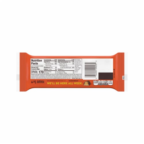 REESE'S FAST BREAK Milk Chocolate Peanut Butter and Nougat Snack Size Candy Bars Perspective: left