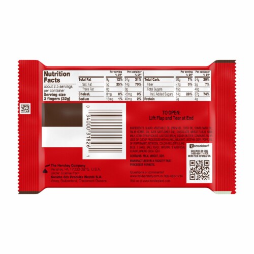 KIT KAT® DUOS Dark Chocolate Mint Wafer King Size Candy Bar Perspective: left