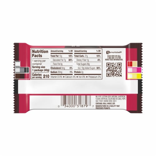 KIT KAT® DUOS Strawberry Flavored Creme and Dark Chocolate Wafer Candy Bar Perspective: left
