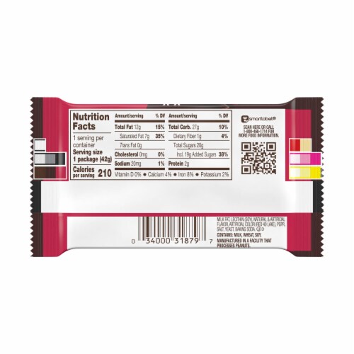 KIT KAT® DUOS Strawberry Flavored Creme and Dark Chocolate Wafer Candy Bar Perspective: left