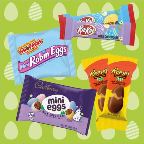 Hershey Chocolate Assortment Treats Easter Candy Bulk Variety Bag Perspective: left