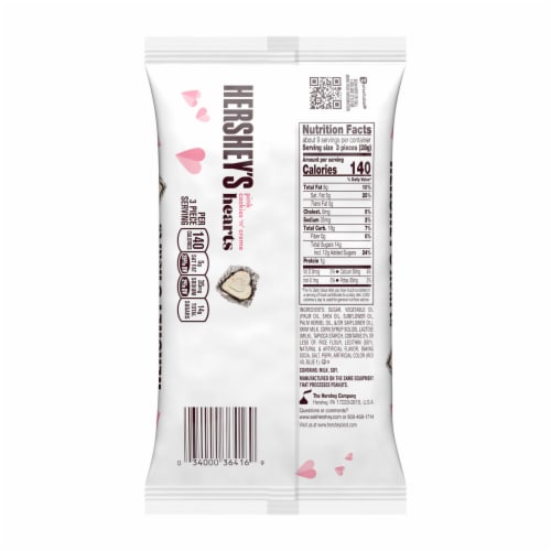HERSHEY'S Pink Cookies 'n' Creme Hearts Valentine Candy Bag Perspective: left