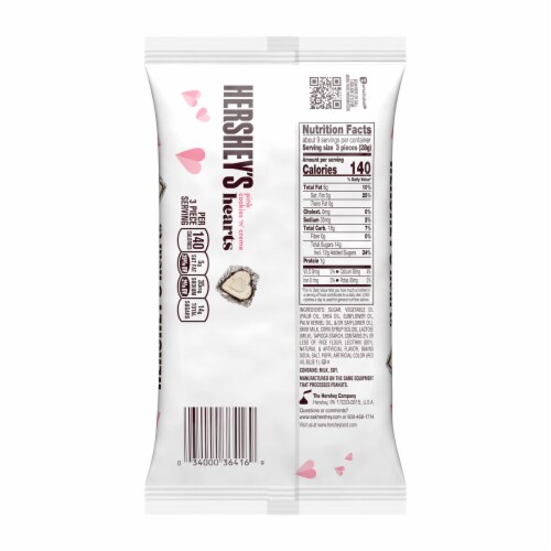 HERSHEY'S Pink Cookies 'n' Creme Hearts Valentine Candy Bag Perspective: left