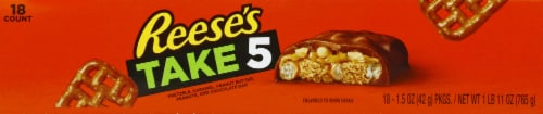 Take 5 Reese's Chocolate Bars Perspective: left