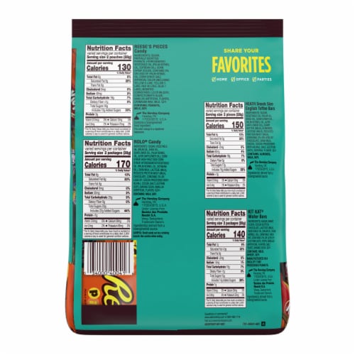 Hershey Assorted Flavored Snack Size Candy Party Pack Perspective: left