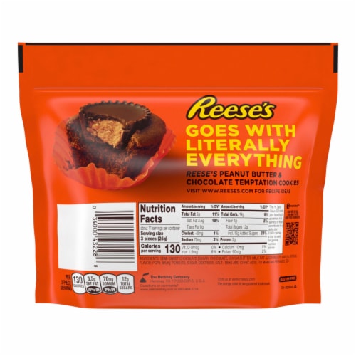 Reese's Miniatures Dark Chocolate Peanut Butter Cups Candy Share Pack Perspective: left