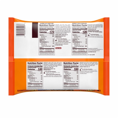 Hershey Assorted Chocolate Snack Size Candy Bag Perspective: left