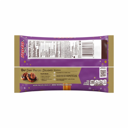 ROLO® Rich Dark Chocolate Salted Caramels Christmas Candy Bag Perspective: left