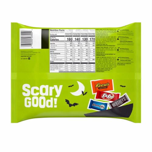 Hershey Assorted Flavored Snack Size Halloween Candy Variety Bag Perspective: left
