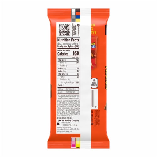 REESE'S Milk Chocolate filled with REESE'S Peanut Butter XL Candy Perspective: left