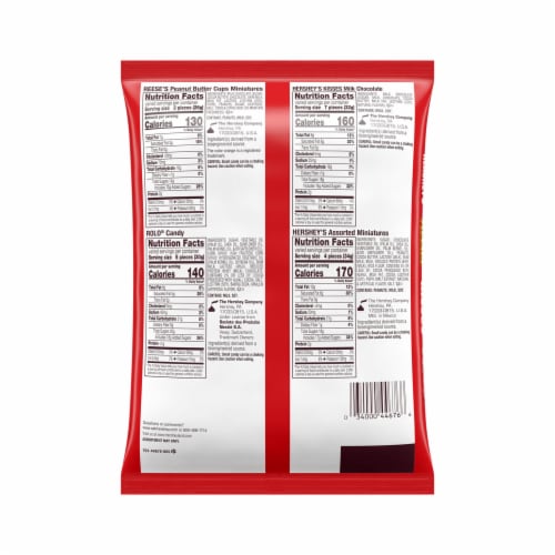 HERSHEY'S REESE'S and ROLO® Assorted Chocolate Christmas Candy Variety Bag Perspective: left