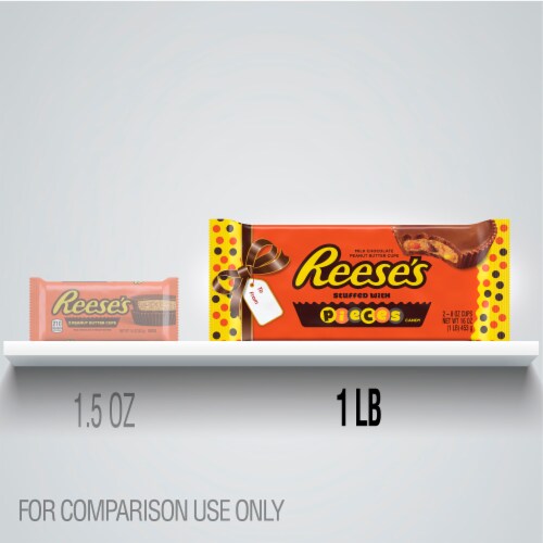 Reese's Pieces Peanut Butter Cups Holiday Candy Perspective: left