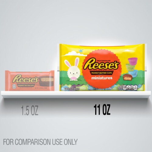Reese's Milk Chocolate Peanut Butter Cup Miniatures Perspective: left