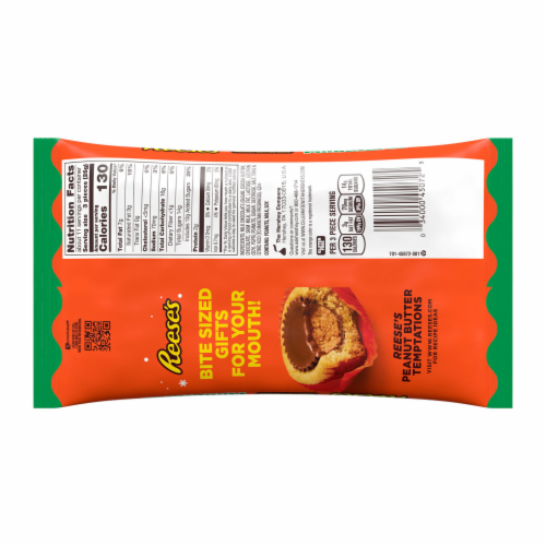 REESE'S Miniatures Milk Chocolate Peanut Butter Cups Candy Christmas Bag Perspective: left
