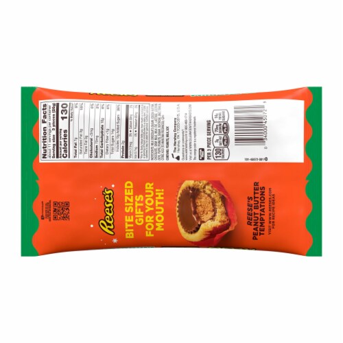REESE'S Miniatures Milk Chocolate Peanut Butter Cups Christmas Candy Bag Perspective: left