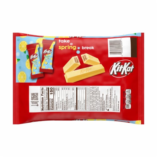 KIT KAT® Lemon Flavored Creme Wafer Snack Size Easter Candy Bag Perspective: left