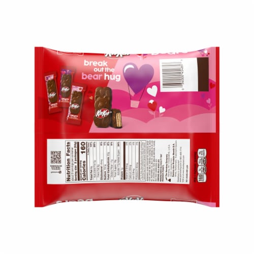KIT KAT® Milk Chocolate Wafer Snack Size Bears Valentine Candy Bag Perspective: left