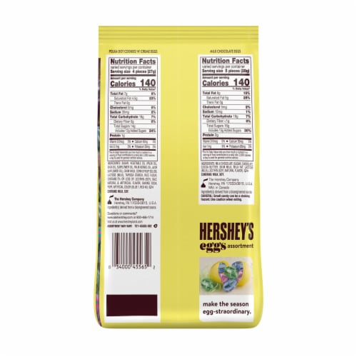 HERSHEY'S Assorted Flavored Eggs Easter Candy Bag Perspective: left