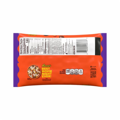 REESE'S PIECES Peanut Butter in a Crunchy Shell Halloween Candy Bag Perspective: left