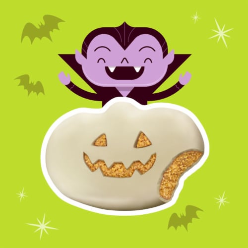 REESE'S Snack Size Orange-Colored Peanut Butter Pumpkins Halloween Candy Perspective: left