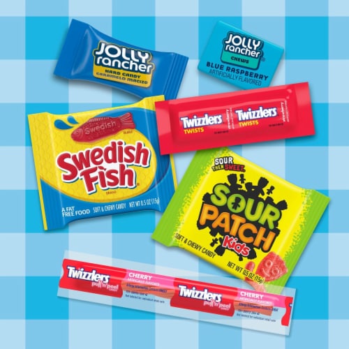 Hershey and Mondelez Egg Hunt Sweet and Sour Assortment Easter Candy Perspective: left