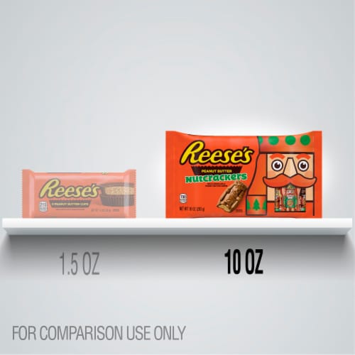 Reese's Nutcrackers Milk Chocolate Peanut Butter Candy Perspective: left