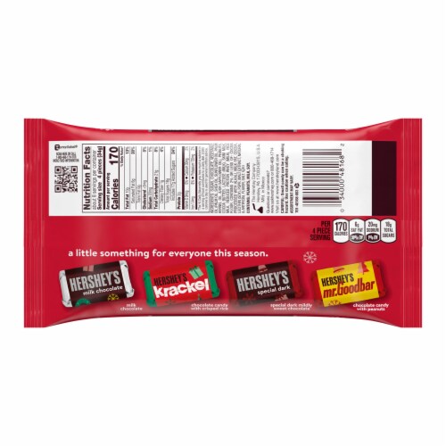 HERSHEY'S Miniatures Assorted Chocolate Christmas Candy Bag Perspective: left