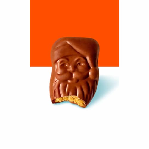 REESE'S Milk Chocolate Peanut Butter Creme Santas Candy Christmas Bag Perspective: left