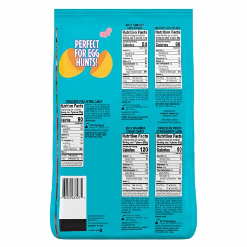 JOLLY RANCHER TWIZZLERS and HARIBO Fruit Flavored Easter Candy Bag Perspective: left