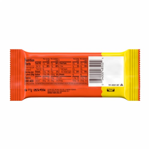 REESE'S Big Cup Stuffed with REESE'S PIECES King Size Peanut Butter Cups Candy Pack Perspective: left