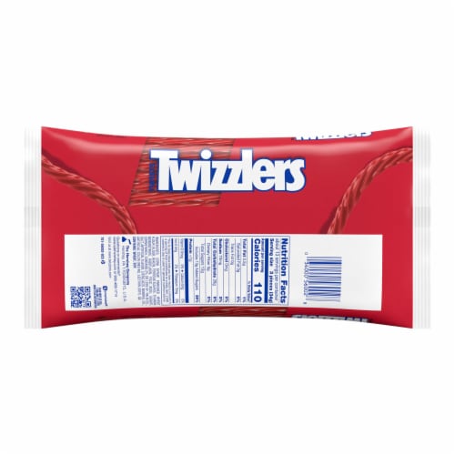 TWIZZLERS Twists Strawberry Flavored Licorice Style Christmas Candy Bag Perspective: left