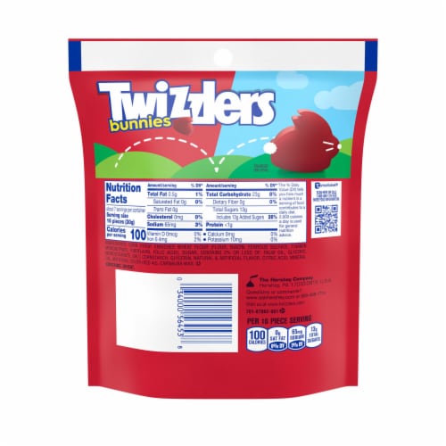 TWIZZLERS Cherry Bunnies Easter Candy Bag Perspective: left