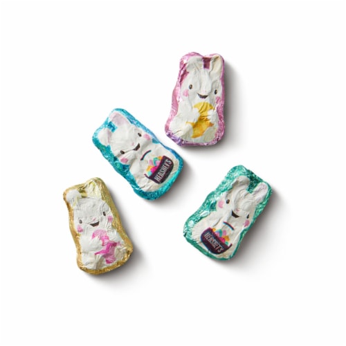 HERSHEY'S Milk Chocolate Mini Bunnies Easter Candy Bag Perspective: left