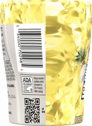 Ice Breakers Ice Cubed Gum - Golden Pineapple Perspective: left