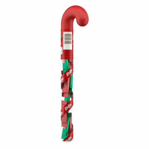 KIT KAT® Miniatures Milk Chocolate Wafer Christmas Candy Plastic Cane Perspective: left