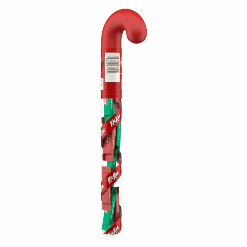 KIT KAT® Miniatures Milk Chocolate Wafer Christmas Candy Plastic Cane Perspective: left