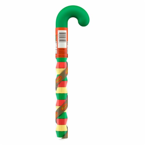 REESE'S Miniatures Milk Chocolate Peanut Butter Cups Christmas Candy Plastic Cane Perspective: left