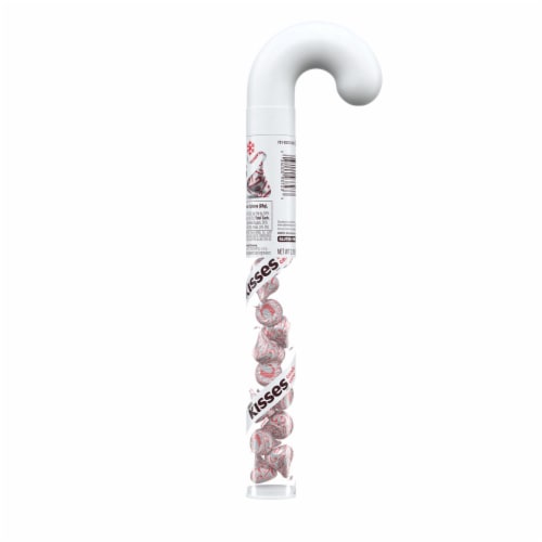 HERSHEY'S KISSES Candy Cane Flavored Christmas Candy Plastic Cane Perspective: left