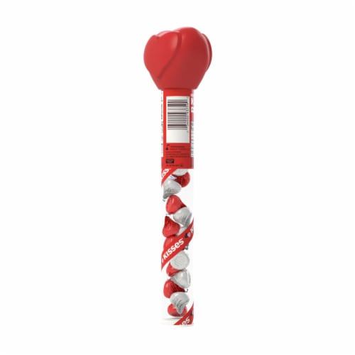 HERSHEY'S KISSES Milk Chocolate Valentine Candy Plastic Cane Perspective: left