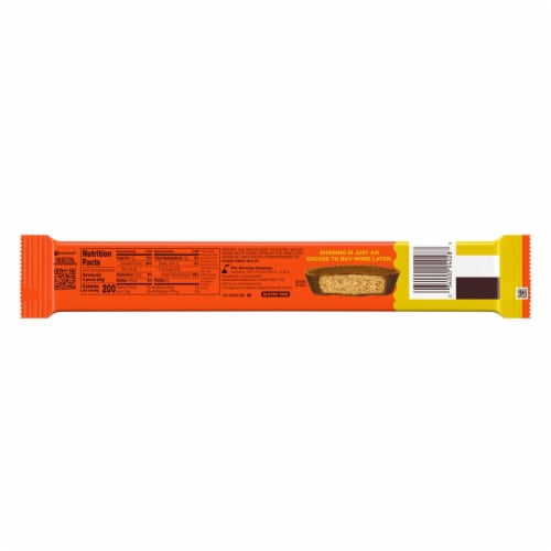 REESE'S Milk Chocolate Super King Size Peanut Butter Cups Candy Pack Perspective: left
