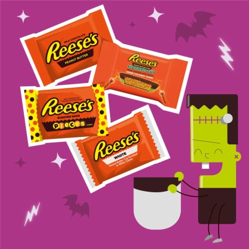 Reese's Halloween Lovers Snack Size Peanut Butter Cups Assortment Perspective: left